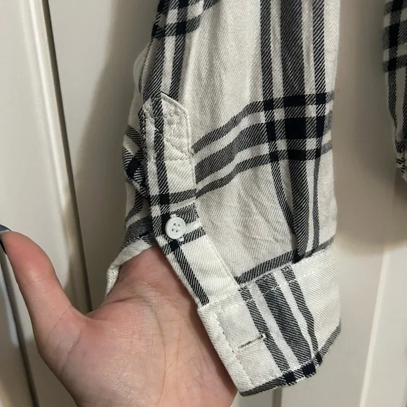 Paige Black and White Plaid Shirt - Picture 3 of 9